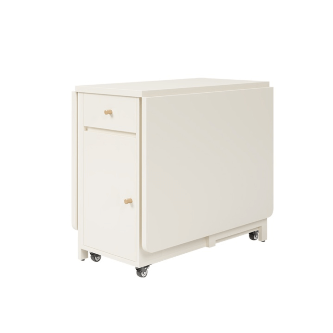 Expandable modern minimalist dining table set with chairs for stylish, space-saving meals