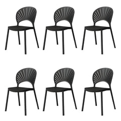 Scandinavian Style Plastic & Acrylic Side Chair with Low Back for Kitchen & Dining Dining Chairs