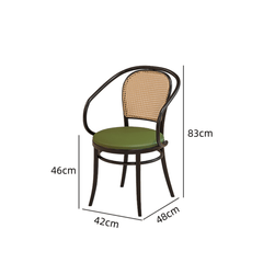 Sophisticated Rattan Dining Chairs Paired with a Durable Terrazzo Table - Elevate Your Dining Experience