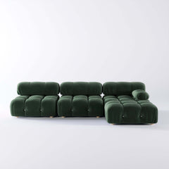 Velvet  3 Seaters Left or Right Hand Facing Sofa & Chaise