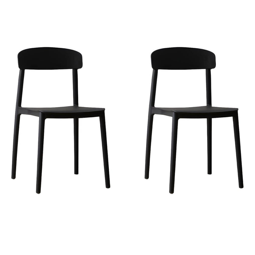 Scandinavian style low back kitchen and dining chair made of plastic and acrylic