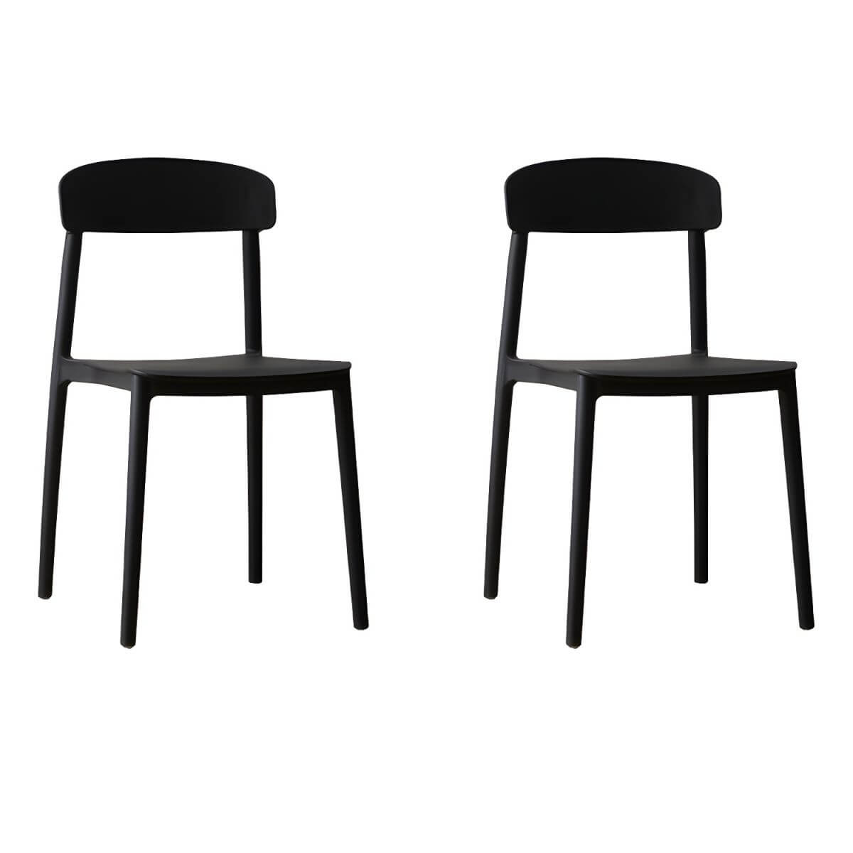 Scandinavian style low back kitchen and dining chair made of plastic and acrylic