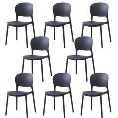 Scandinavian Style Plastic & Acrylic Stackable Kitchen & Dining Side Chair Dining Chairs