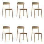 Scandinavian style low back kitchen and dining chair made of plastic and acrylic