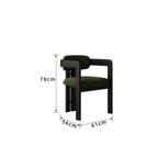 Small space dining set with terrazzo table and luxurious velvet seats