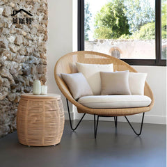 41.34"L x 33.86"W x 36.61"H Contemporary Woven Back Papasan Chair Accent Chairs