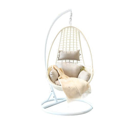 Tropical Olive Green/Auburn/Rose Metal Stand Porch Swing with Stand, Pads & Chain Porch Swings