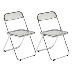 Scandinavian Style Silver Metal Leg Plastic & Acrylic Side Chair Dining Chairs