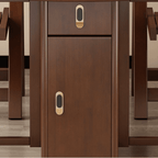 Solid wood folding dining set with smooth surface, easy mobility, and stable design