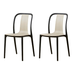 Modern Style Low-Back Plastic & Acrylic Side Chair for Kitchen & Dining Dining Chairs