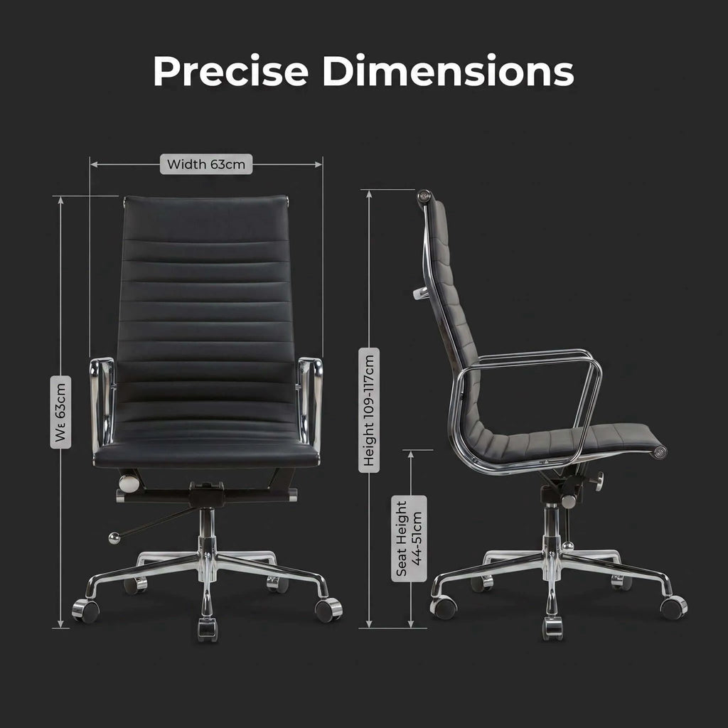 Eames-Style Aluminum Executive Office Chair