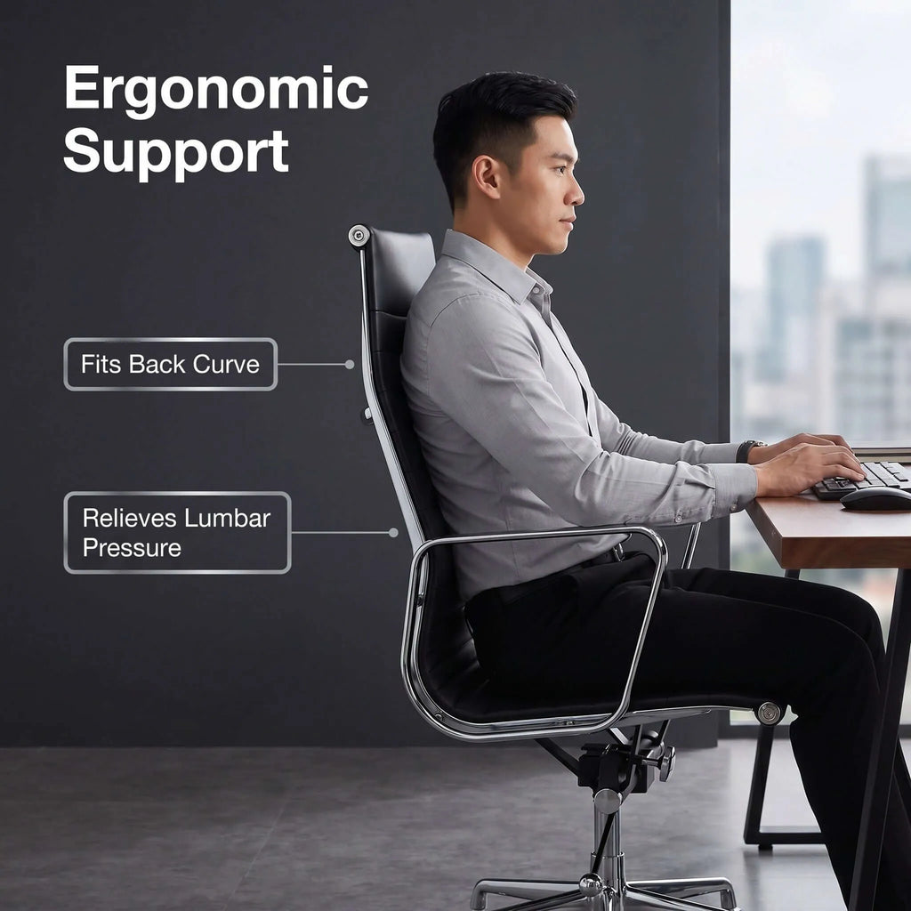Eames-Style Aluminum Executive Office Chair