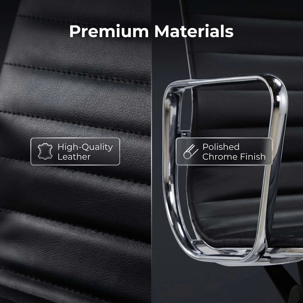 Eames-Style Aluminum Executive Office Chair