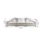 Ultra wide deep cream sailboat sofa with luxury modern minimalist design