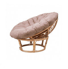 Natural Rattan Papasan Chair - Cozy Lounge Sofa