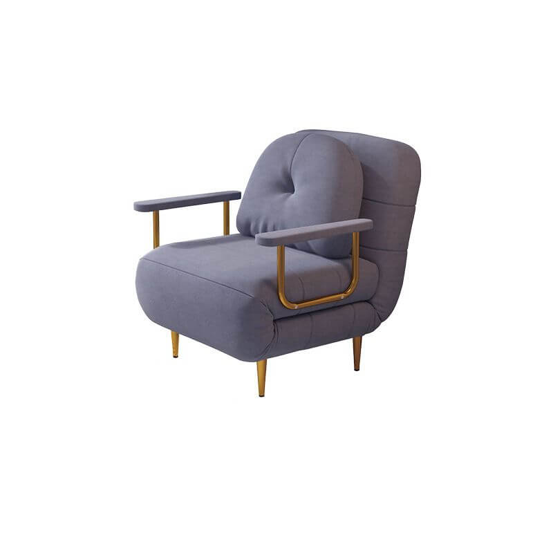 Convertible sofa sleeper with tufted back and polyester fiber upholstery