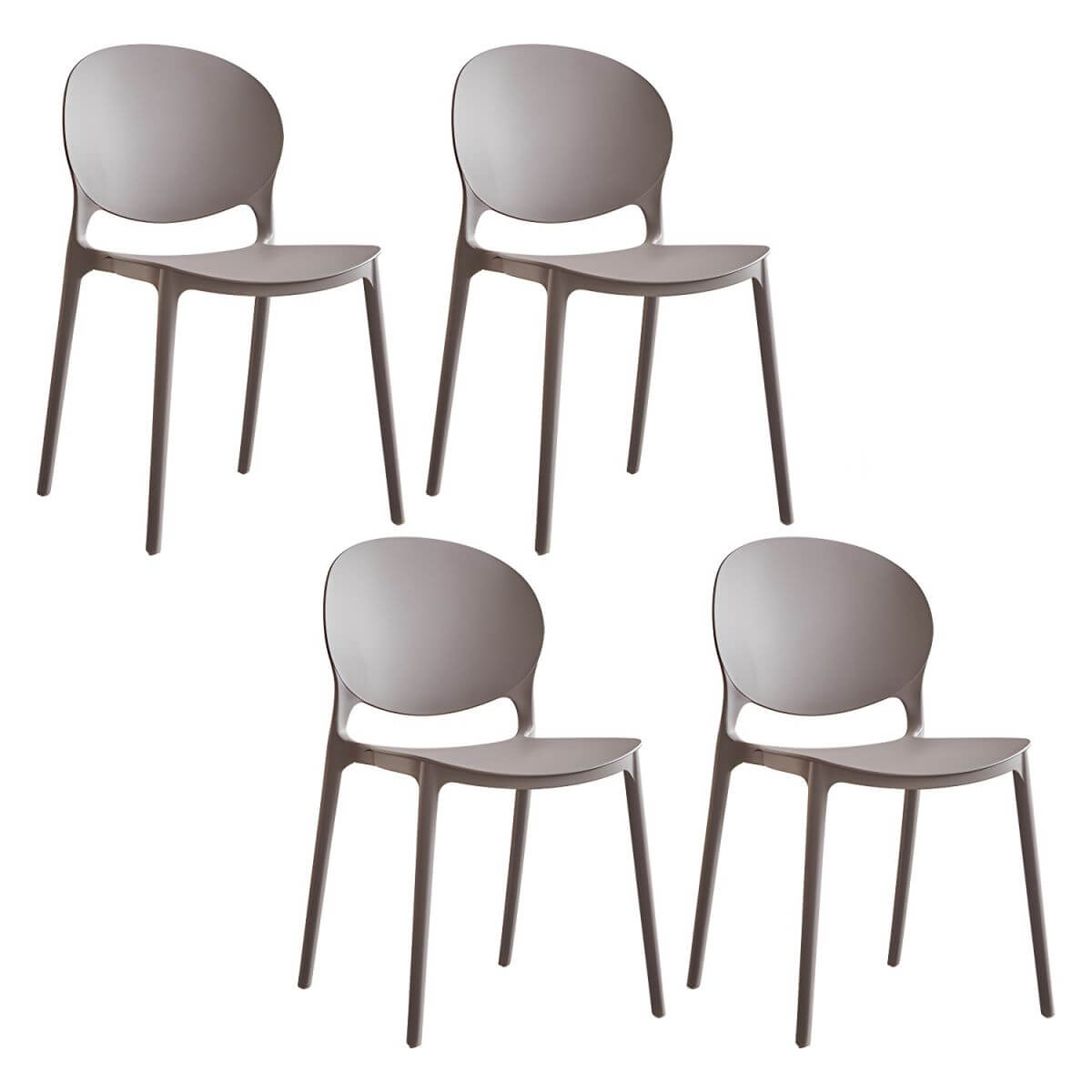 Modern acrylic dining side chair with open back, 32 inches tall, ideal for restaurant seating