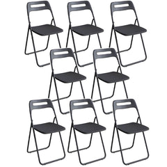 Collapsible Open Back Side Chair with Plastic & Acrylic Material - Modern Kitchen & Dining Dining Chairs