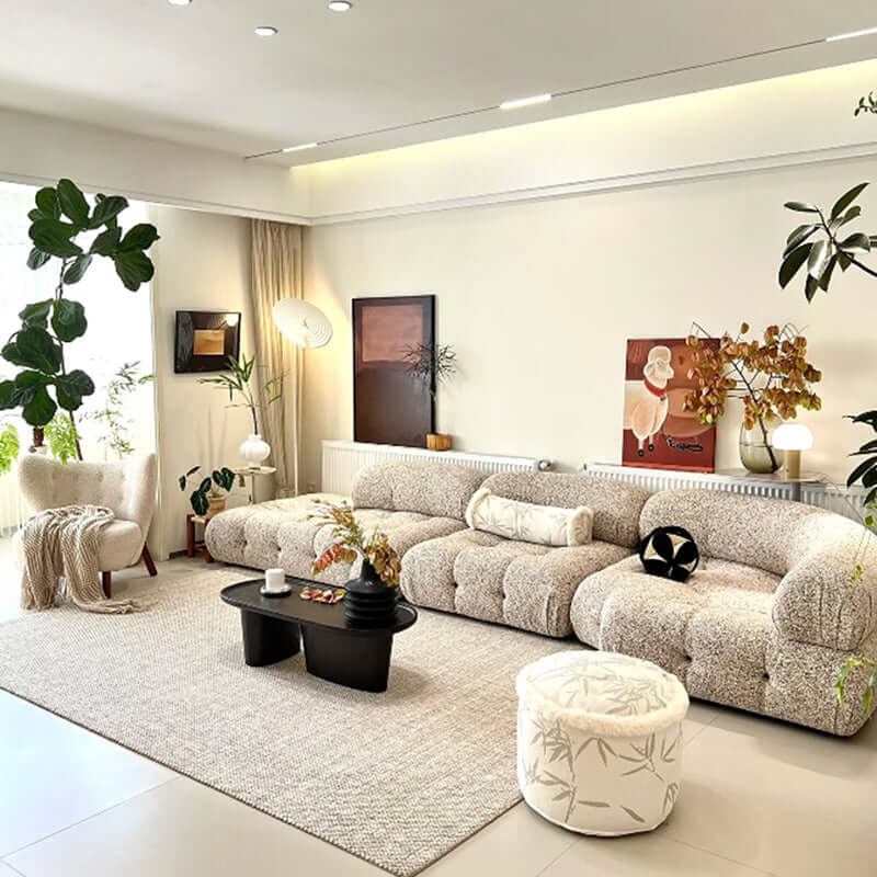 Modern modular sectional sofa featuring luxury design and customizable fabric options