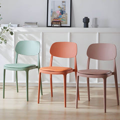 Plastic Scandinavian Living Room Side Chair Matte Finish Open Back Dining Chair Dining Chairs