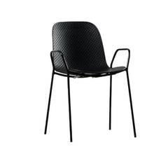 Scandinavian Stackable Plastic & Acrylic Kitchen & Dining Chair with Metal Legs Dining Chairs