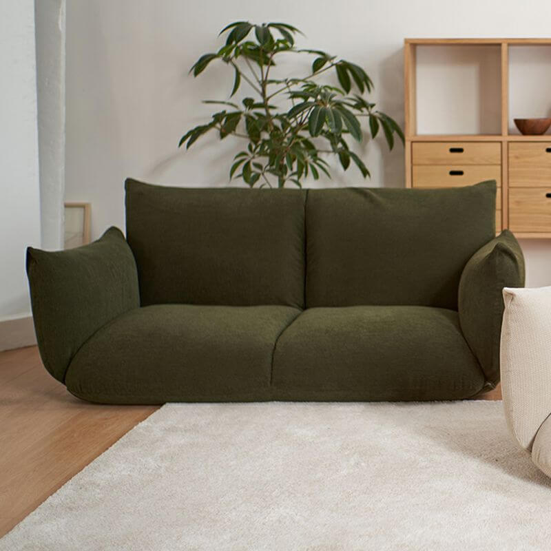 Modern polyester fiber sofa with foam seat and removable slipcover for stylish comfort