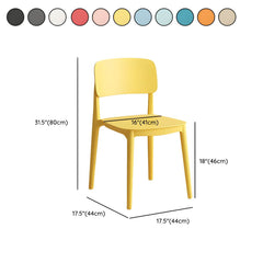 Scandinavian Style Stackable Plastic & Acrylic Side Chair for Kitchen & Dining Dining Chairs