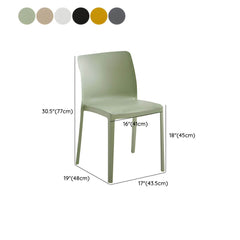 Scandinavian Plastic & Acrylic Kitchen & Dining Chair with Low Back Dining Chairs