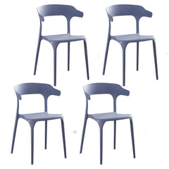 Nordic Backrest Armrest Acrylic Chair with Acrylic Legs for Dining Room Dining Chairs