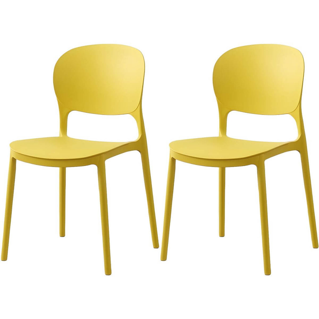 Scandinavian style stackable plastic and acrylic dining side chair for kitchen and dining