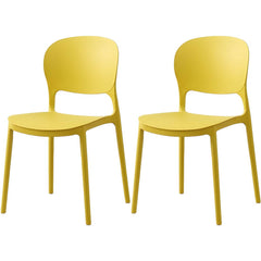 Scandinavian Style Plastic & Acrylic Stackable Kitchen & Dining Side Chair Dining Chairs