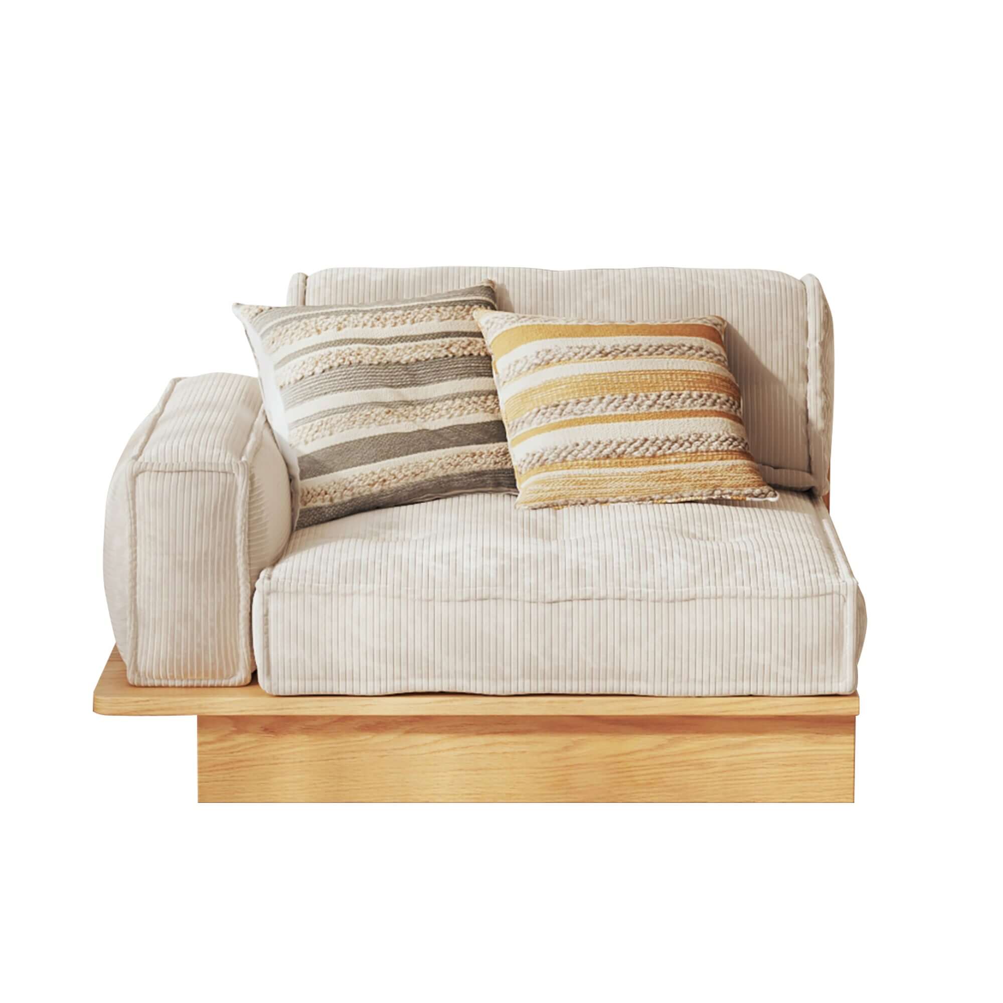 Combinable velvet multi-seater sofa with bottom drawer for stylish storage