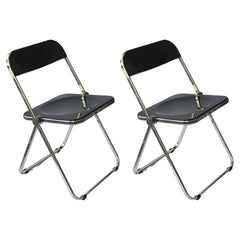 Scandinavian Style Silver Metal Leg Plastic & Acrylic Side Chair Dining Chairs