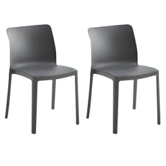 Scandinavian Plastic & Acrylic Kitchen & Dining Chair with Low Back Dining Chairs