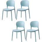 Scandinavian style stackable plastic and acrylic dining side chair for kitchen and dining