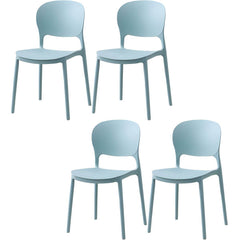 Scandinavian Style Plastic & Acrylic Stackable Kitchen & Dining Side Chair Dining Chairs