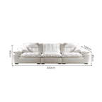 Ultra wide deep cream sailboat sofa with luxury modern minimalist design