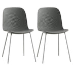 Scandinavian stackable kitchen chair with plastic and acrylic seat and metal legs