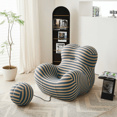 Creative Single Lounge Sofa Chair with Ottoman