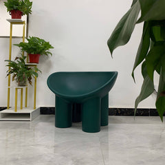 Modern Armless PP Accent Chair Bowl Shape Elephant Legs Papasan Chair Accent Chairs