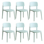 Scandinavian style stackable plastic and acrylic side chair for kitchen and dining