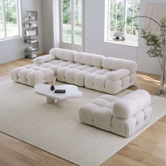 Velvet 4 Seaters Facing Sofa & Chaise