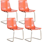 Scandinavian style plastic and acrylic non-upholstered side dining chair