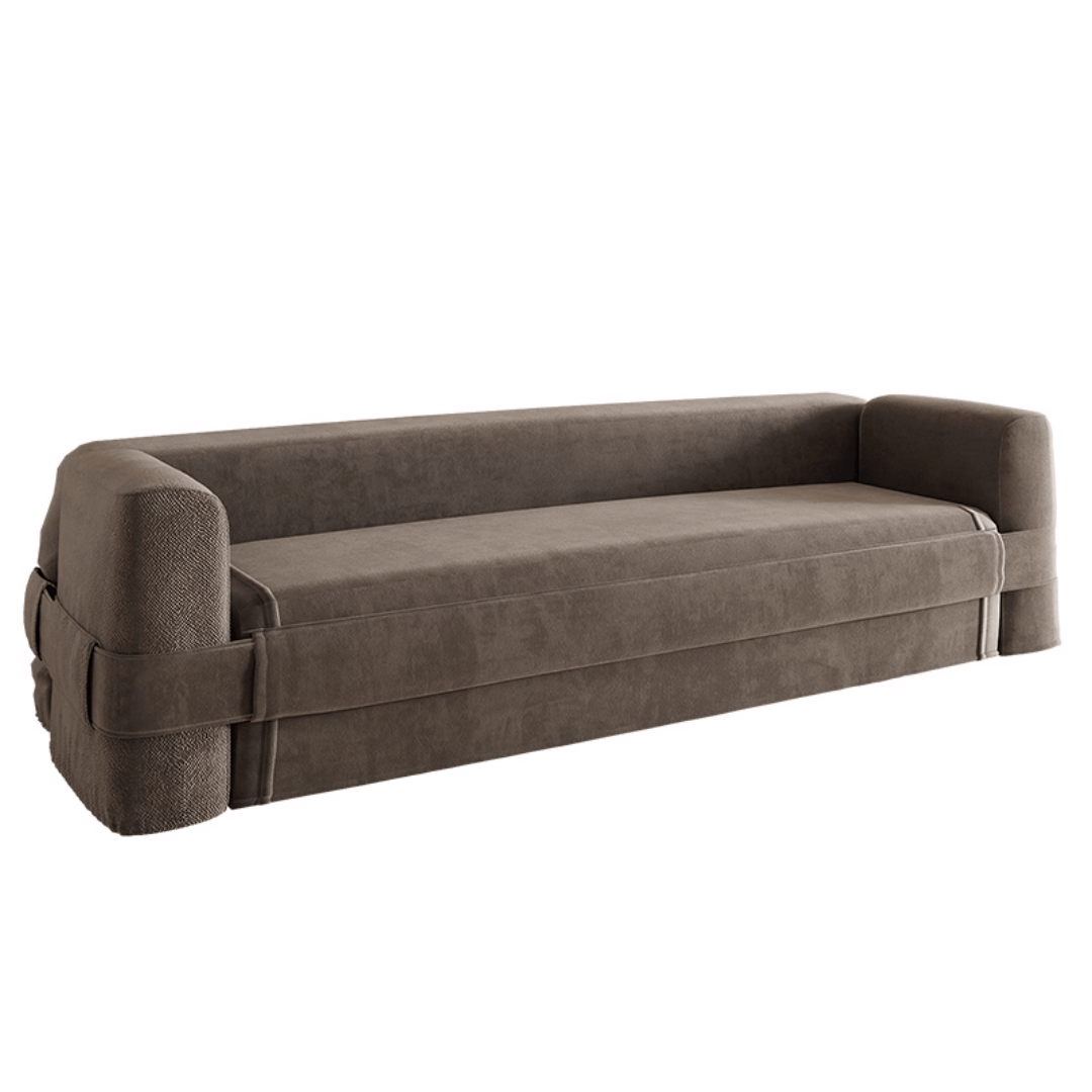 Luxurious Modern Minimalist Sofa Set with Ergonomic Armrests and High-Quality Velvet Fabric