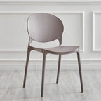 Modern acrylic dining side chair with open back, 32 inches tall, ideal for restaurant seating