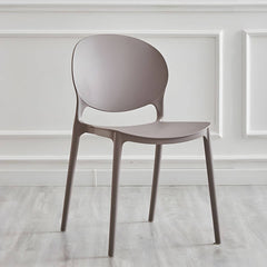 Modern Plastic Open Back Dining Side Chair 32"H Acrylic Dining Chair for Restaurant Dining Chairs