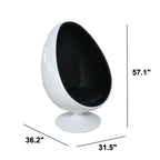 Scandinavian-Inspired Egg Chair in Fiberglass Shell