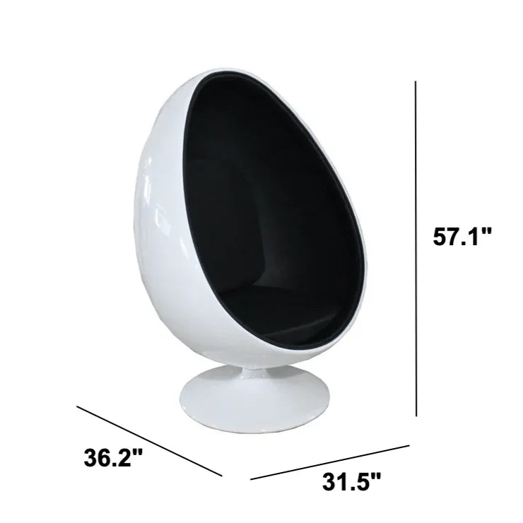 Scandinavian-Inspired Egg Chair in Fiberglass Shell