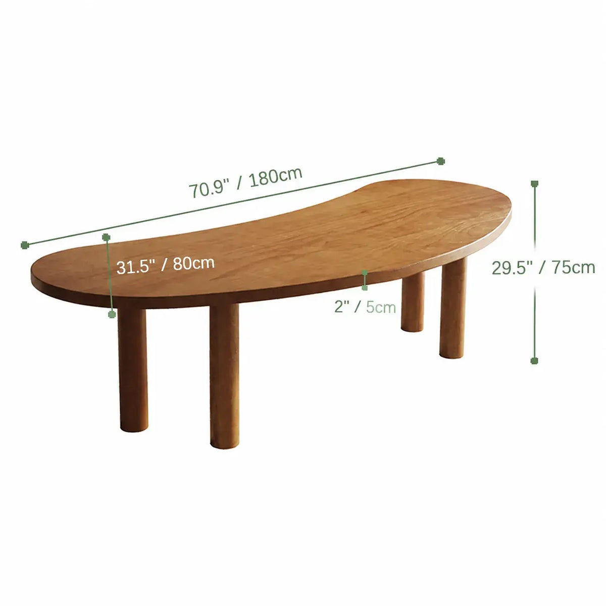 Editorial Crescent Office Set with Bean-Shaped Table and Asymmetric Benches