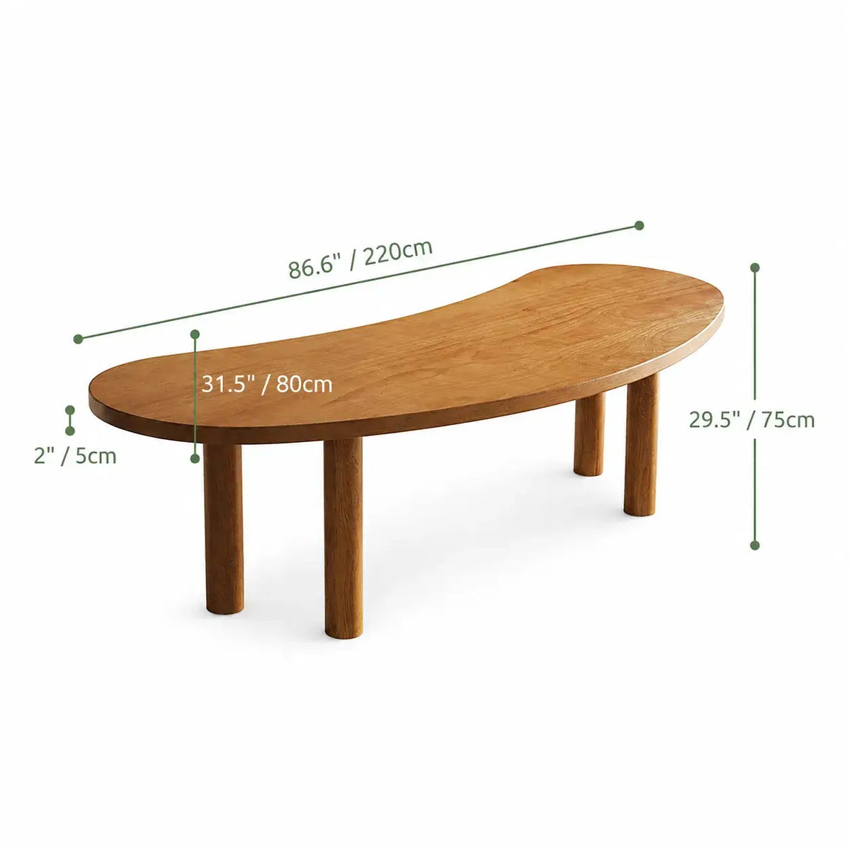 Editorial Crescent Office Set with Bean-Shaped Table and Asymmetric Benches